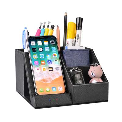 2020 New Style Multifunction desk organizer with wireless charger