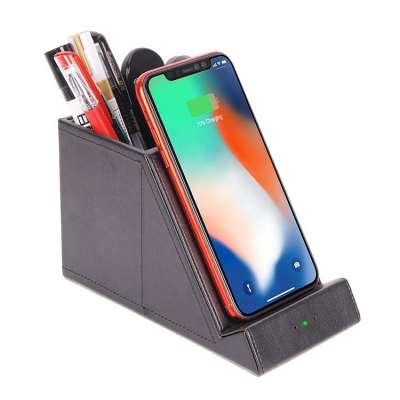 Professional Manufacturer Desk Organizer Pen Holder With Wireless Charger