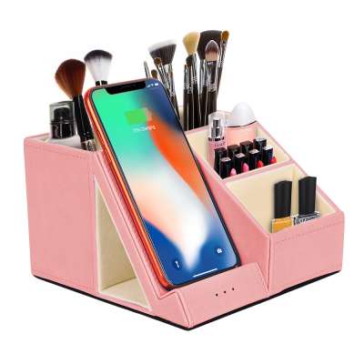 Fast 10W Wireless Charger  Makeup Organizers Storage Bins Cosmetic Jewelry Organizer Box