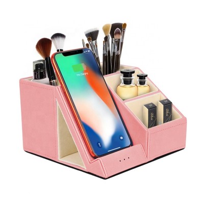 2020 New Arrival Makeup Organizer Box With Wireless fast charger